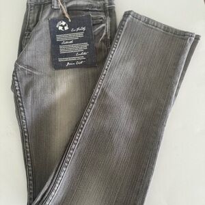 REUSE JEANS Straight Leg, Light Wash Jeans, Washed Gray, 28” waist